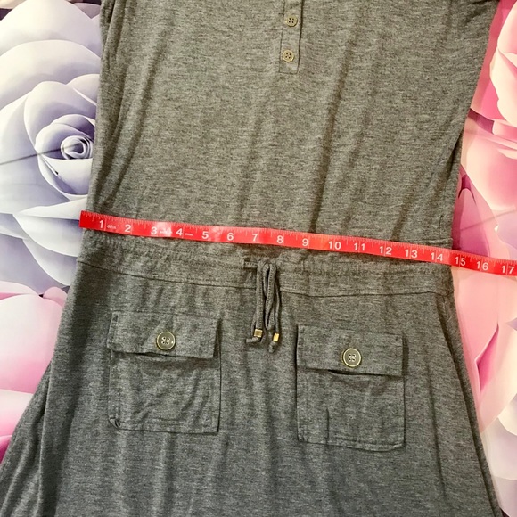 Cupio Gray Dress Drawstring Waist - Picture 3 of 7